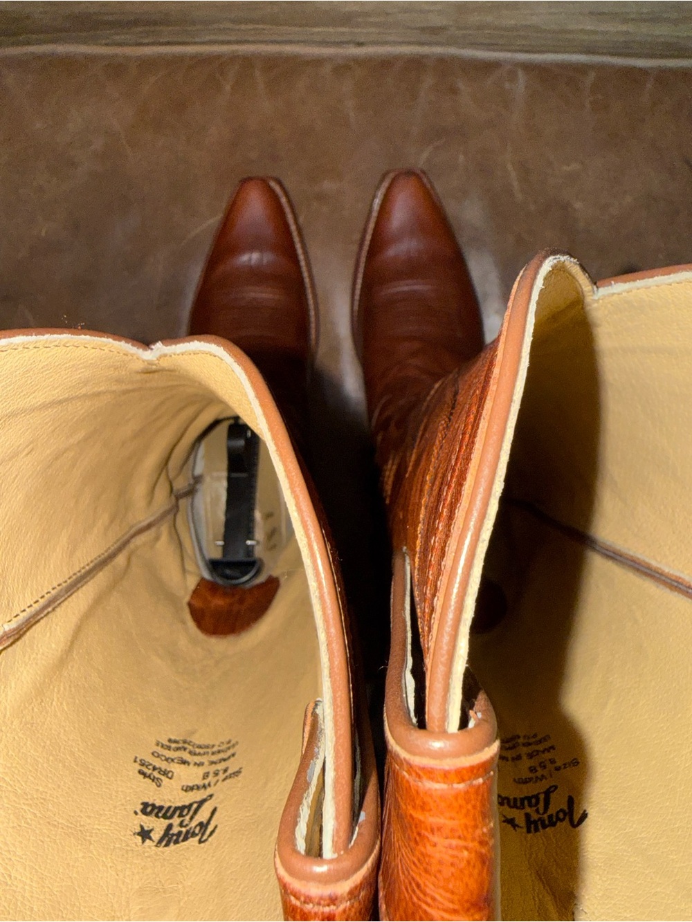 TONY LAMA JESS SNIP TOE WOMEN’S COWGIRL BOOTS, Cognac Brown, Size 8.5 B - Picture 6 of 8